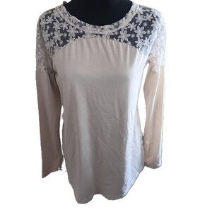 long sleeve shirt lace front top and lace tie back